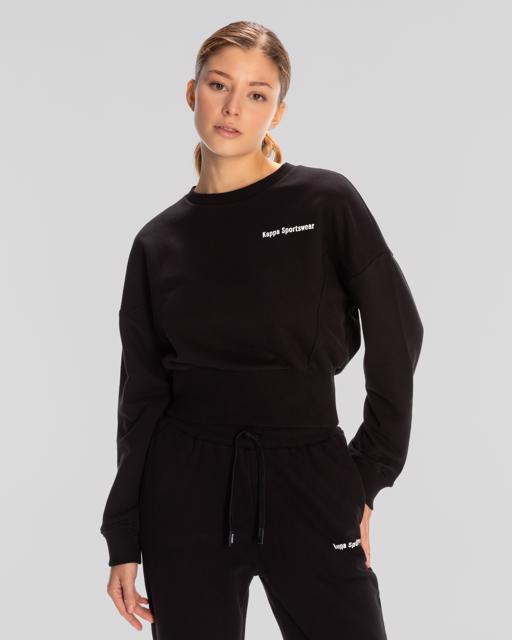 Siyah Authentic Jessa-Wmn-Sweatshirt Kadın Siyah Regular Fit Sweatshirt - KAPPA® Türkiye