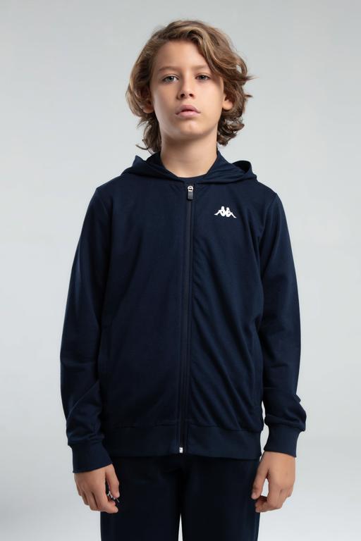 Lacivert Authentic Jeffery Erkek Çocuk Lacivert Regular Fit Fermuarlı Eşofman Üstü - KAPPA® Türkiye