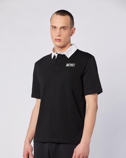 Siyah Nilde Tur Unisex Siyah-Beyaz Regular Fit Polo Yaka Tişört - KAPPA® Türkiye