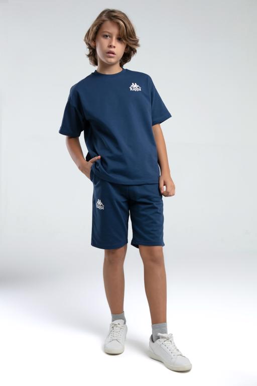 Lacivert Authentic Keaton Erkek Çocuk Lacivert Regular Fit Tişört Ve Şort Takım - KAPPA® Türkiye