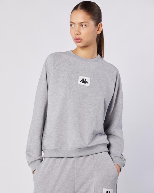 Gri Nady Sweatshirt Kadın Gri-Melanj Regular Fit Sweatshirt - KAPPA® Türkiye