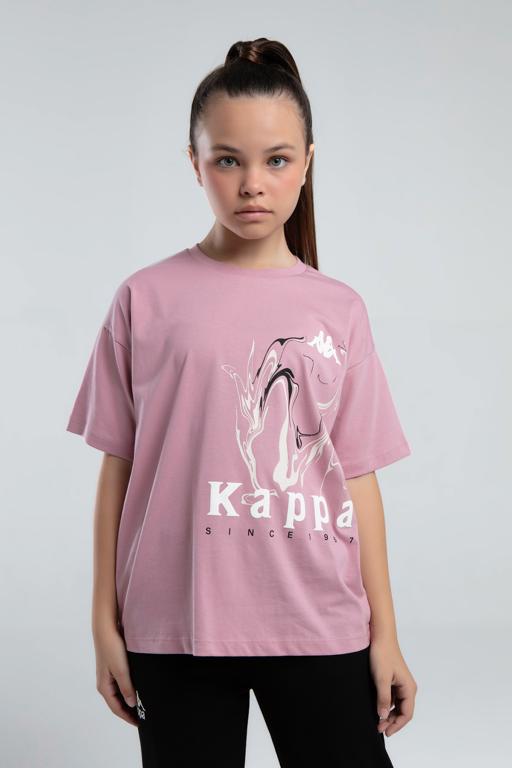 Gül Kurusu Authentic Kaitlin Kız Çocuk Gül Kurusu Regular Fit Tişört - KAPPA® Türkiye