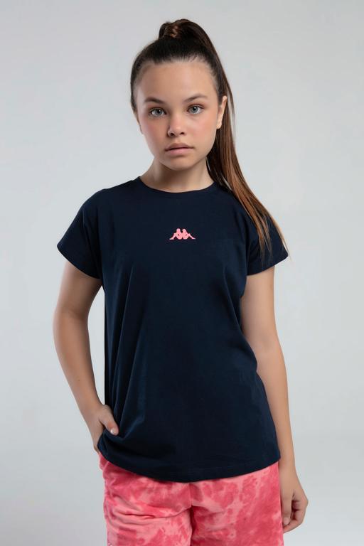 Lacivert Authentic Kailyn Kız Çocuk Lacivert Regular Fit Tişört - KAPPA® Türkiye