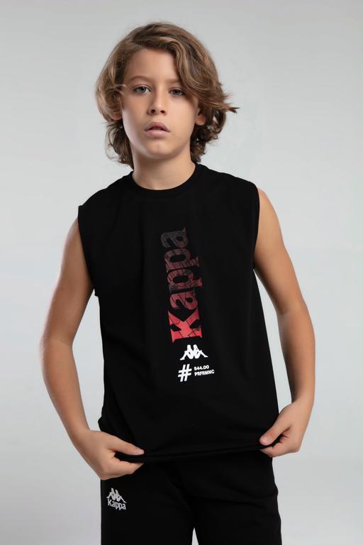 Siyah Authentic Jay Erkek Çocuk Siyah Regular Fit Atlet - KAPPA® Türkiye