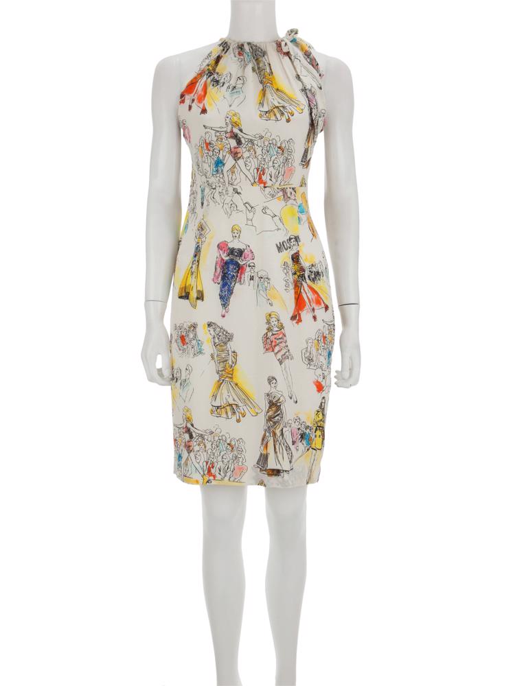 Bayan Krem MOSCHINO COUTURE ELBİSE