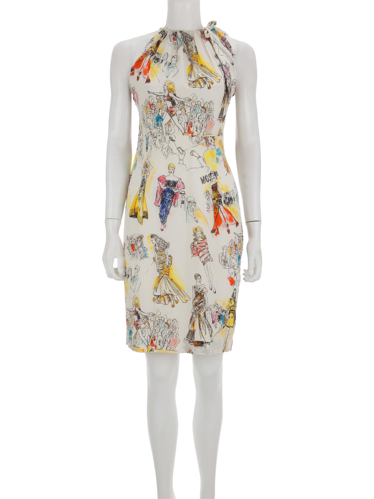 Bayan Krem MOSCHINO COUTURE ELBİSE