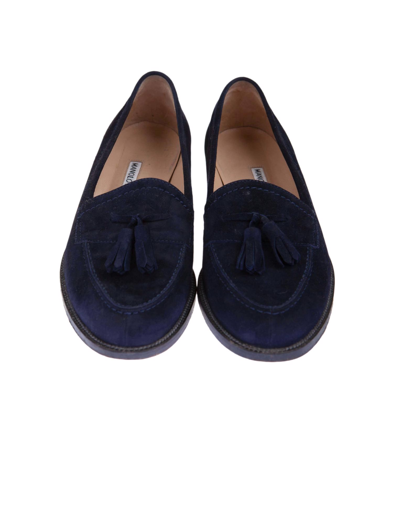 Bayan Lacivert MANOLO BLAHNIK LOAFER