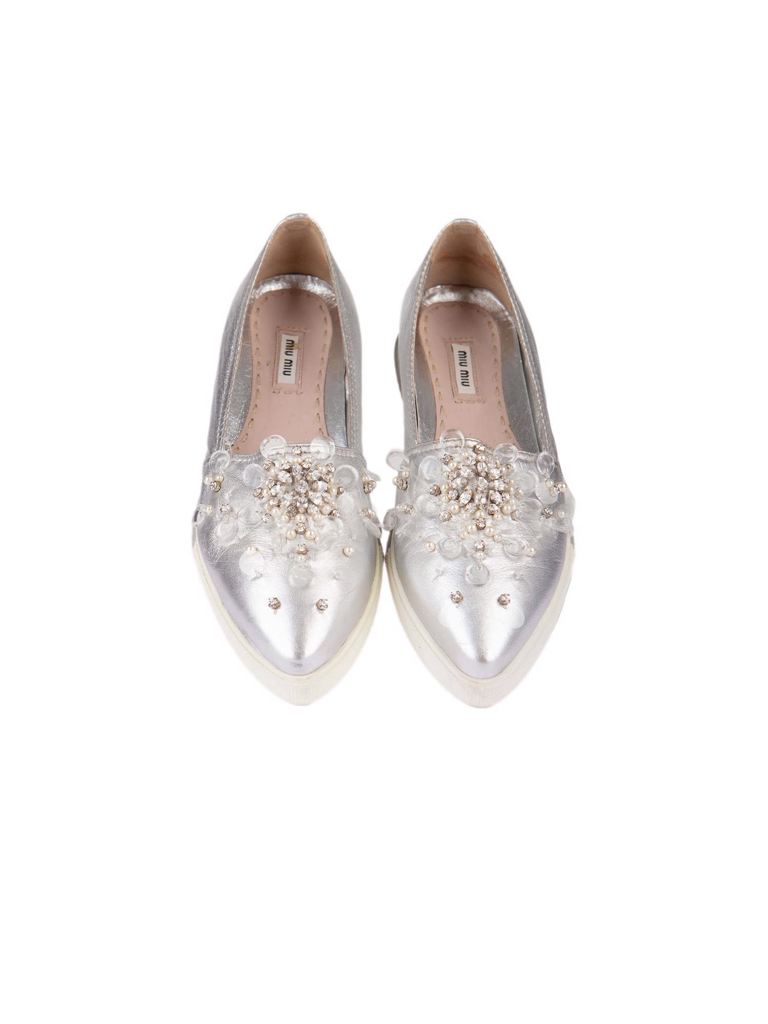 Bayan Gümüş MIU MIU SNEAKER