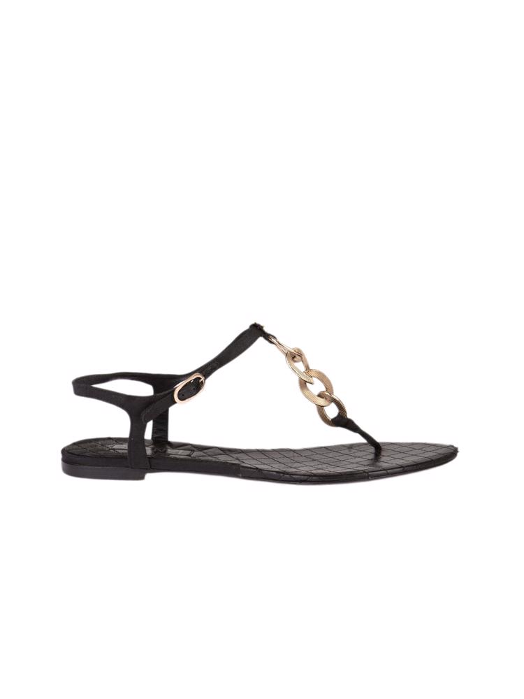 Bayan Siyah CHANEL SANDALET