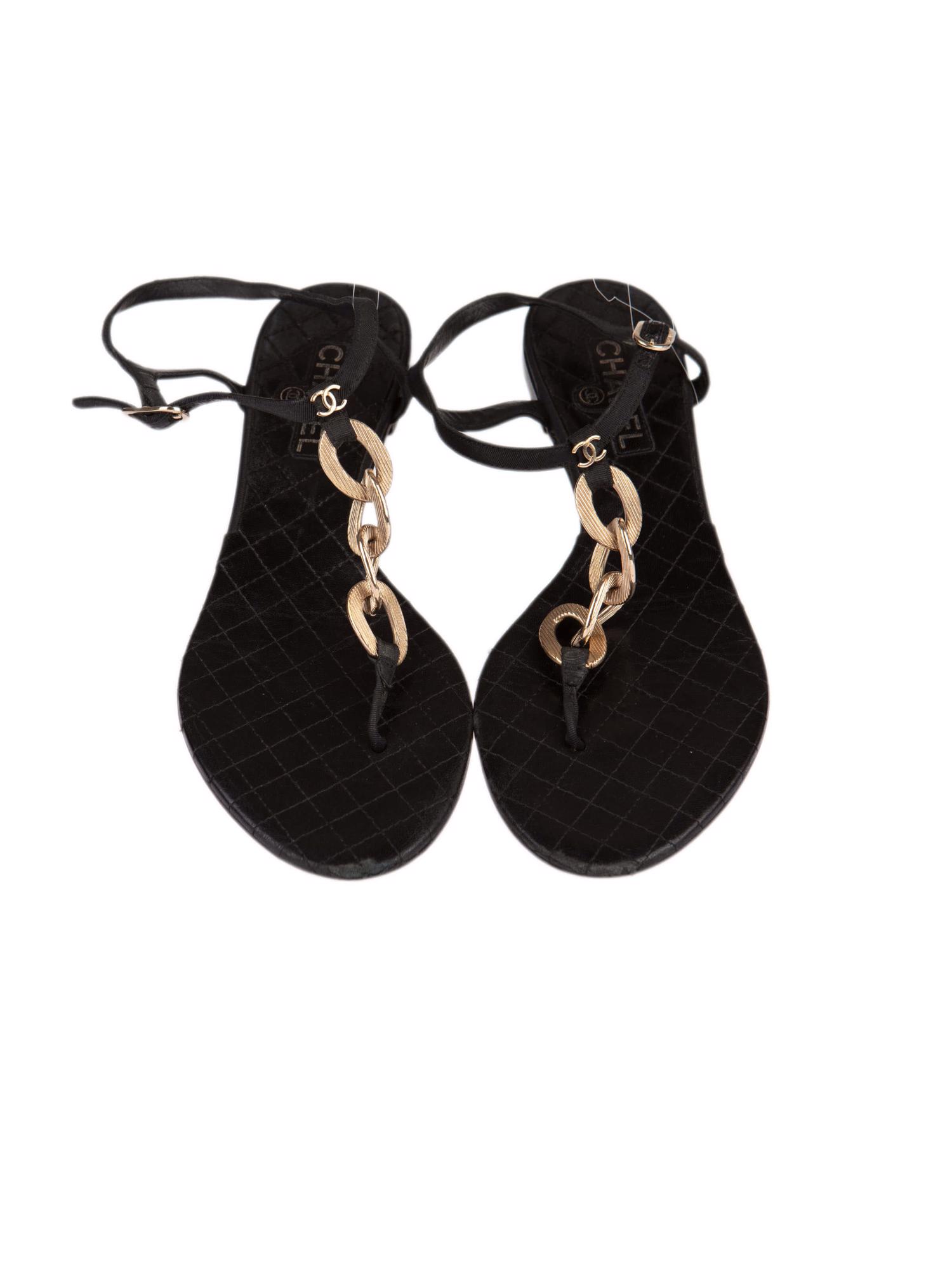 Bayan Siyah CHANEL SANDALET