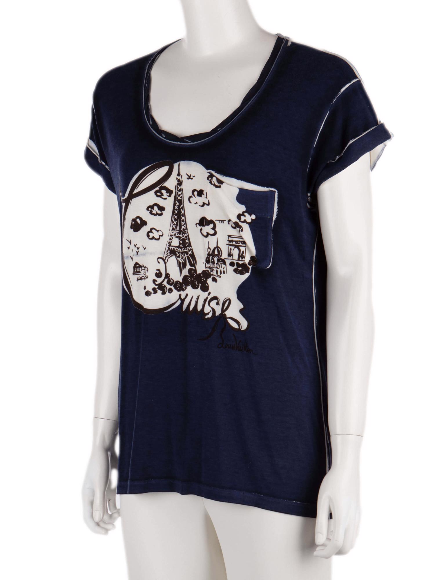 Bayan Lacivert LOUIS VUITTON T-SHIRT