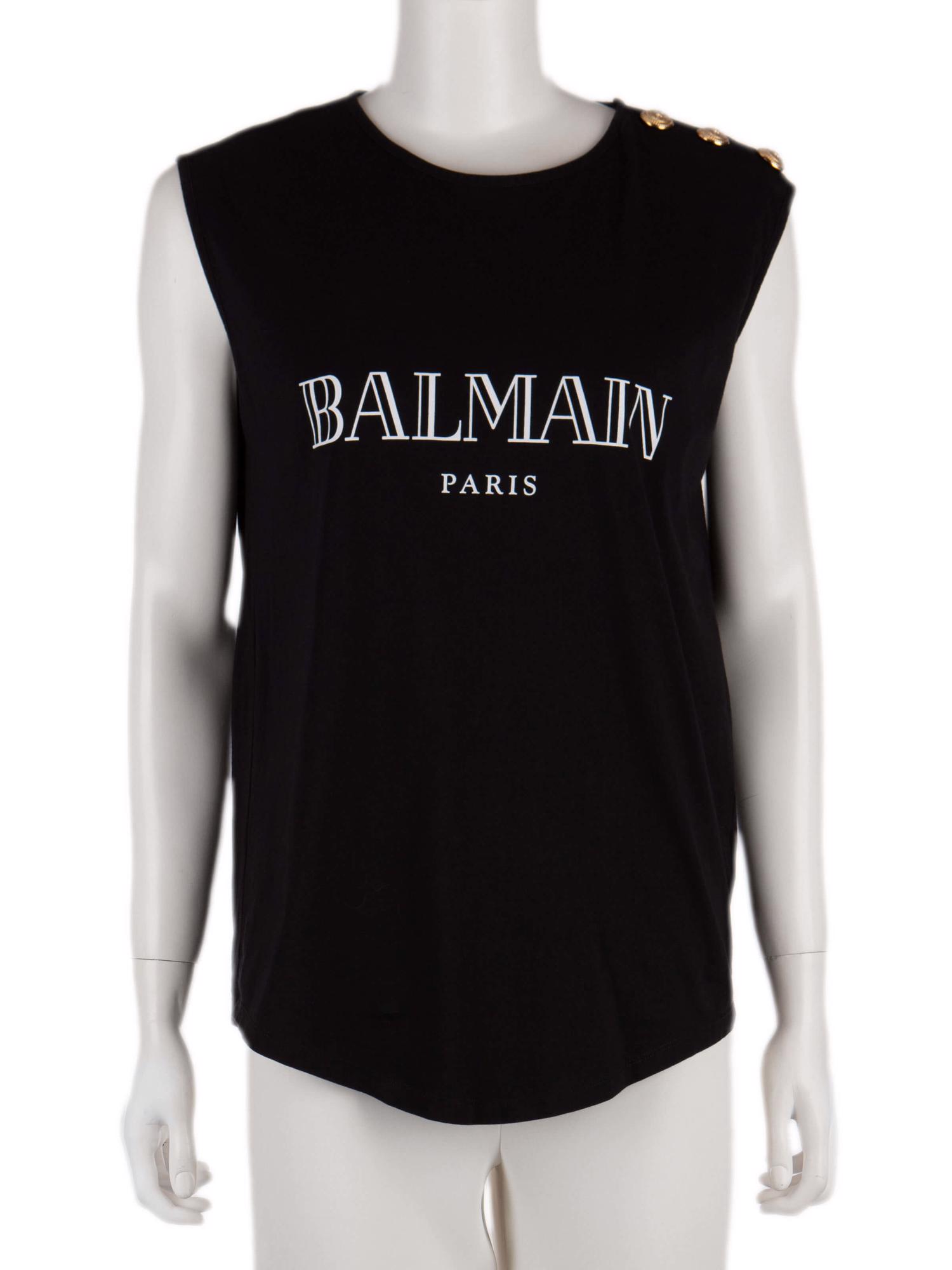 Bayan Siyah BALMAIN T-SHIRT