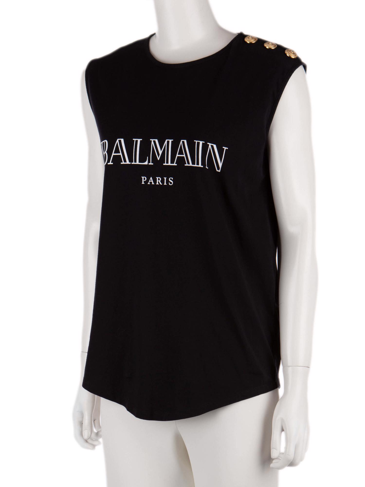 Bayan Siyah BALMAIN T-SHIRT