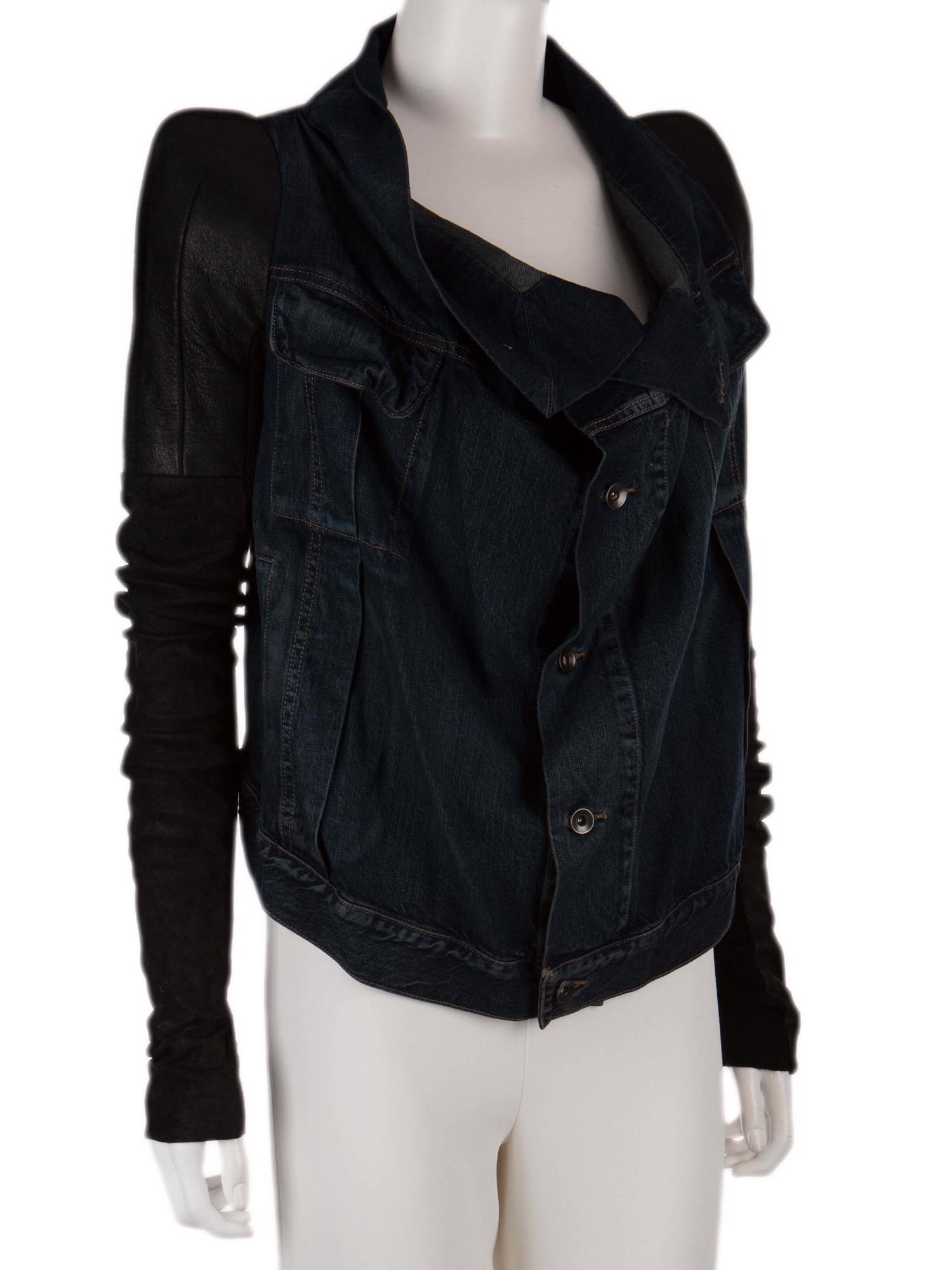 Bayan Lacivert RICK OWENS JEAN CEKET