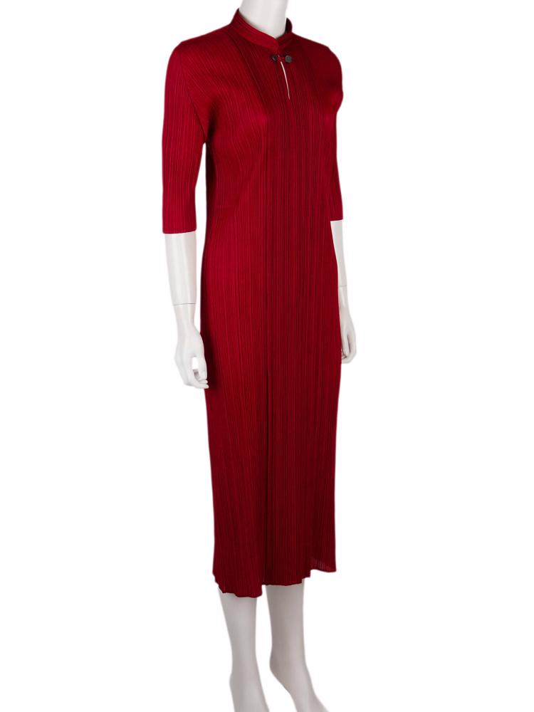 Bayan Kırmızı ISSEY MIYAKE PLEATS PLEASE ELBİSE