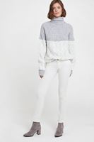 Bayan Krem Düşük Bel Skinny Pantolon