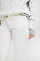 Bayan Krem Düşük Bel Skinny Pantolon