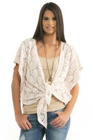 Bayan Sarı Dantelli Bolero