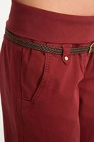 Bayan Bordo Bol Kesim Pantolon