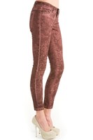 Bayan Mor Pamuklu Skinny-Fit Pantolon
