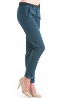 Bayan Mavi Chino Pantolon