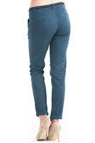 Bayan Mavi Chino Pantolon