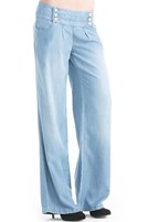 Bayan Mavi Bol Kesim Denim Pantolon
