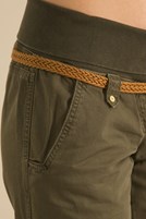Bayan Bordo Beli Lastikli Geniş Paça Pantolon