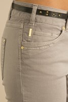 Bayan Gri Düşük Bel Bol Paça Pantolon