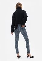 Bayan Gri Pamuklu Skinny-Fit Pantolon