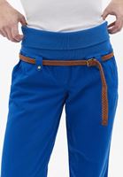 Bayan Mavi Beli Lastikli Geniş Paça Pantolon