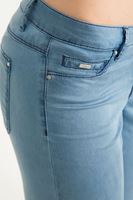 Bayan Mavi Yazlık İnce Denim Görünümlü Pantolon