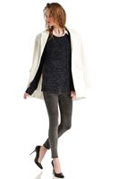 Bayan Gri Desenli Skinny Denim Pantolon
