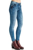 Bayan Mavi Dar Kesim Denim Pantolon