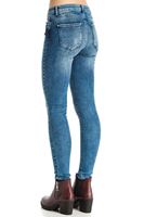 Bayan Mavi Dar Kesim Denim Pantolon