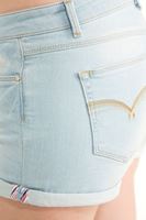 Bayan Mavi Dar Kalıp Mini Denim Şort