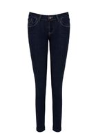 Bayan Mavi Düşük Bel Skinny Pantolon