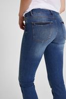 Bayan Mavi Dar Kesim Denim Pantolon