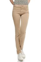Bayan Krem Düşük Bel Slim Paça Pantolon