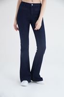 Bayan Mavi Yüksek Bel Denim Pantolon