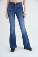 Bayan Mavi Yüksek Bel Denim Pantolon