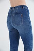 Bayan Mavi Yüksek Bel Denim Pantolon