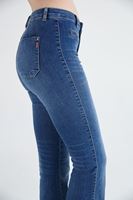 Bayan Mavi Yüksek Bel Denim Pantolon