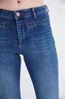 Bayan Mavi Yüksek Bel Denim Pantolon