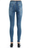 Bayan Mavi Yüksek Bel Skinny Denim Pantolon