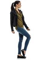 Bayan Mavi Yüksek Bel Skinny Denim Pantolon