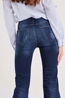 Bayan Mavi İspanyol Paça Denim Pantolon