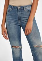 Bayan Mavi İspanyol Paça Denim Pantolon
