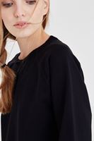 Bayan Siyah Basic Sweatshirt
