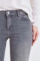 Bayan Yeşil Düşük Bel Dar Paça Pantolon